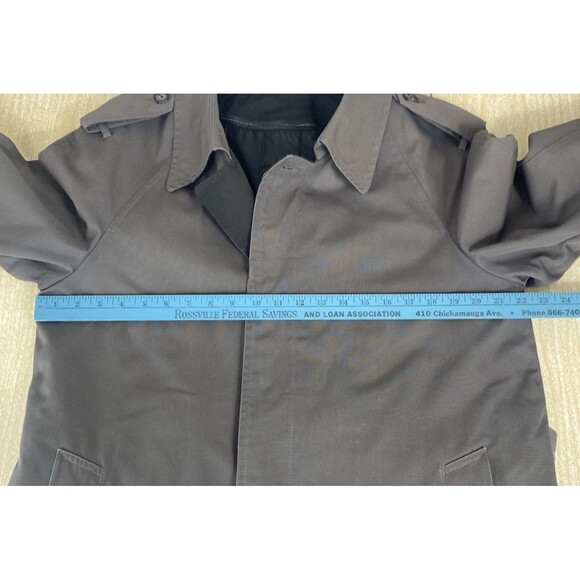 Vintage CLIPPER MIST Men's Size 38 Reg Gray Trench Over Coat w/ Zip-Out Liner - Picture 16 of 16